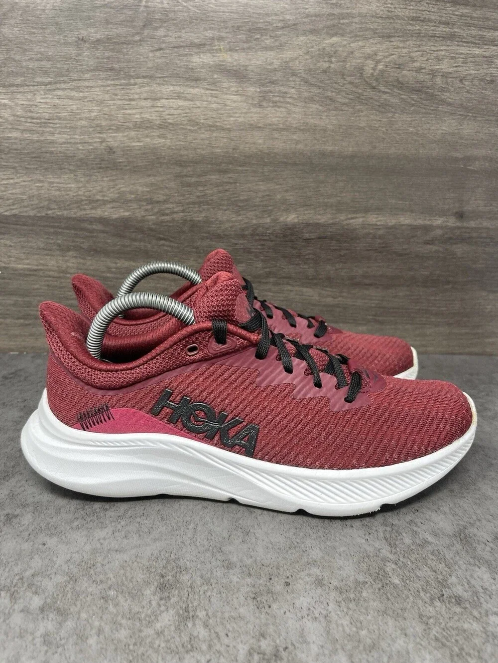 HOKA Rincon 3 Size 8.5 Womens Lightweight Running Shoes Red White